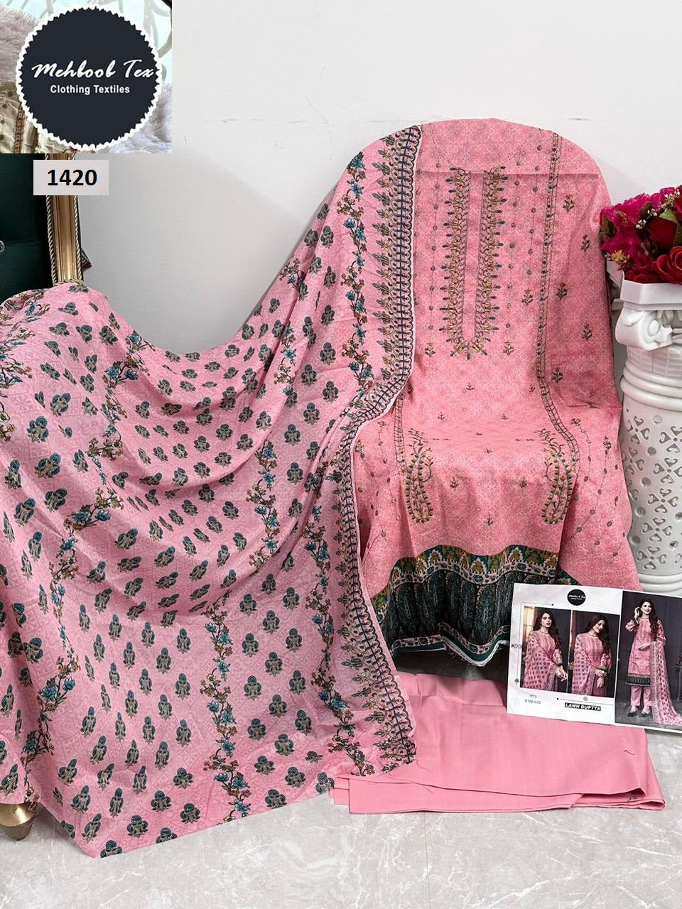 1420 Mehboob Tex Embroidered Pakistani Salwar Suits