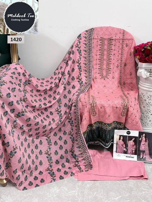 1420 Mehboob Tex Embroidered Pakistani Salwar Suits