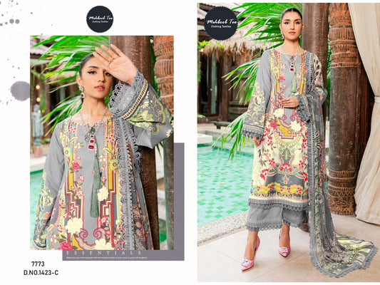 1423C Firdous Neddle Vol 28 Mehboob Tex Patch Work Pakistani Patch Suits