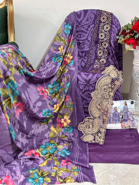 1426C Maria Mehboob Tex Patch Work Pakistani Patch Suits