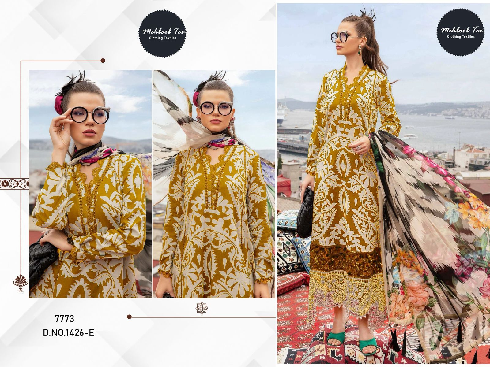 1426E Maria Mehboob Tex Embroidery Pakistani Patch Suits