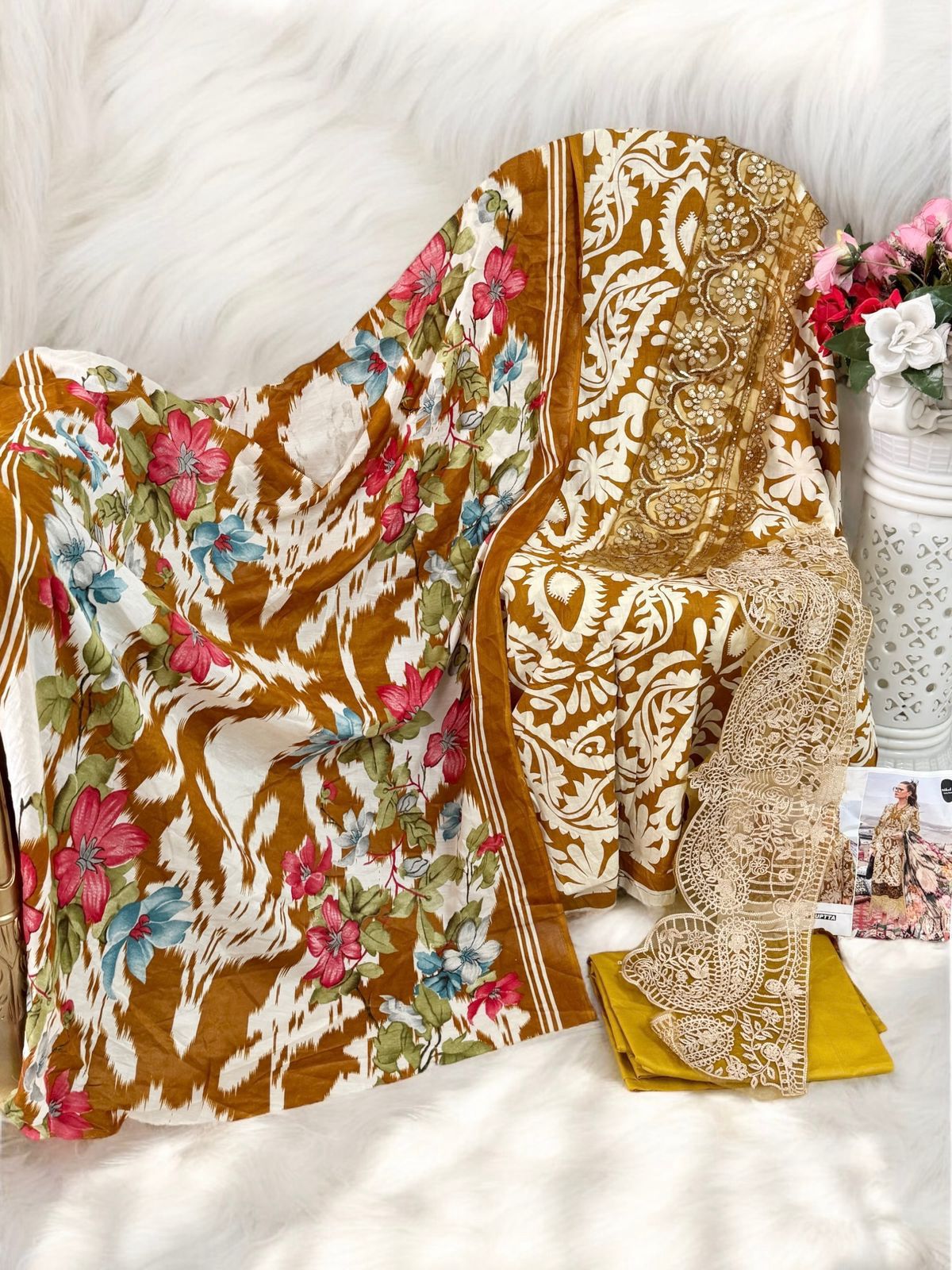 1426E Maria Mehboob Tex Embroidery Pakistani Patch Suits