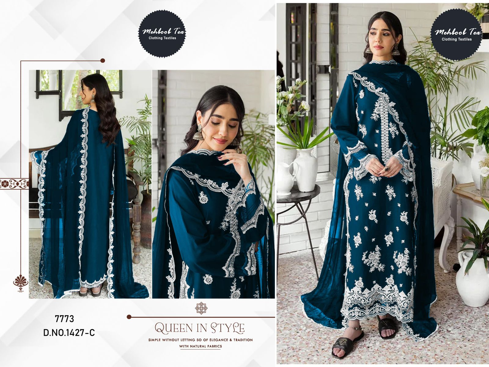 1427C Mehboob Tex Moti Work Pakistani Salwar Suits