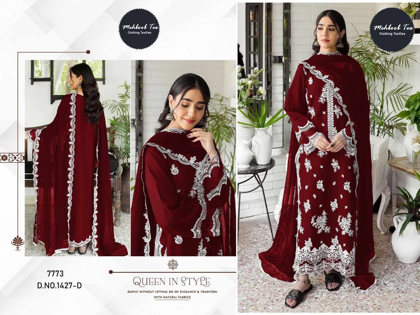 1427D Mehboob Tex Moti Work Pakistani Salwar Suits