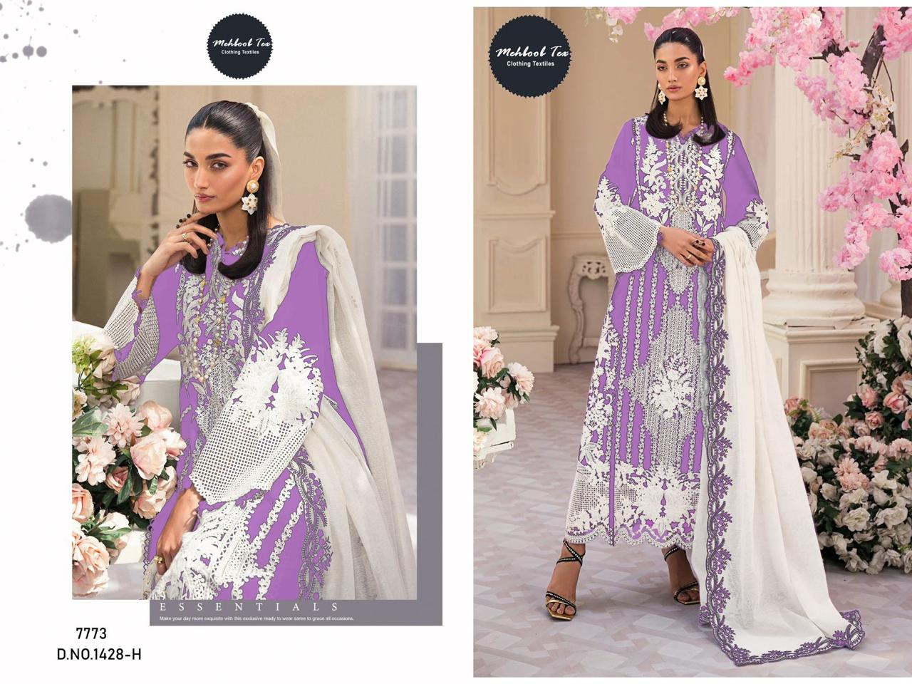 1428H Mehboob Tex Rayon Cotton Pakistani Salwar Suits