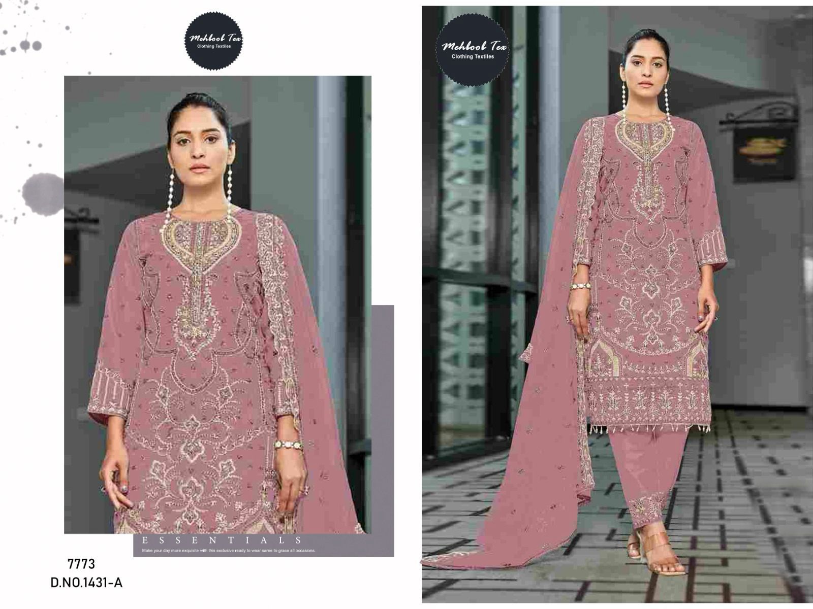 1431A Mehboob Tex Embroidery Pakistani Salwar Suits