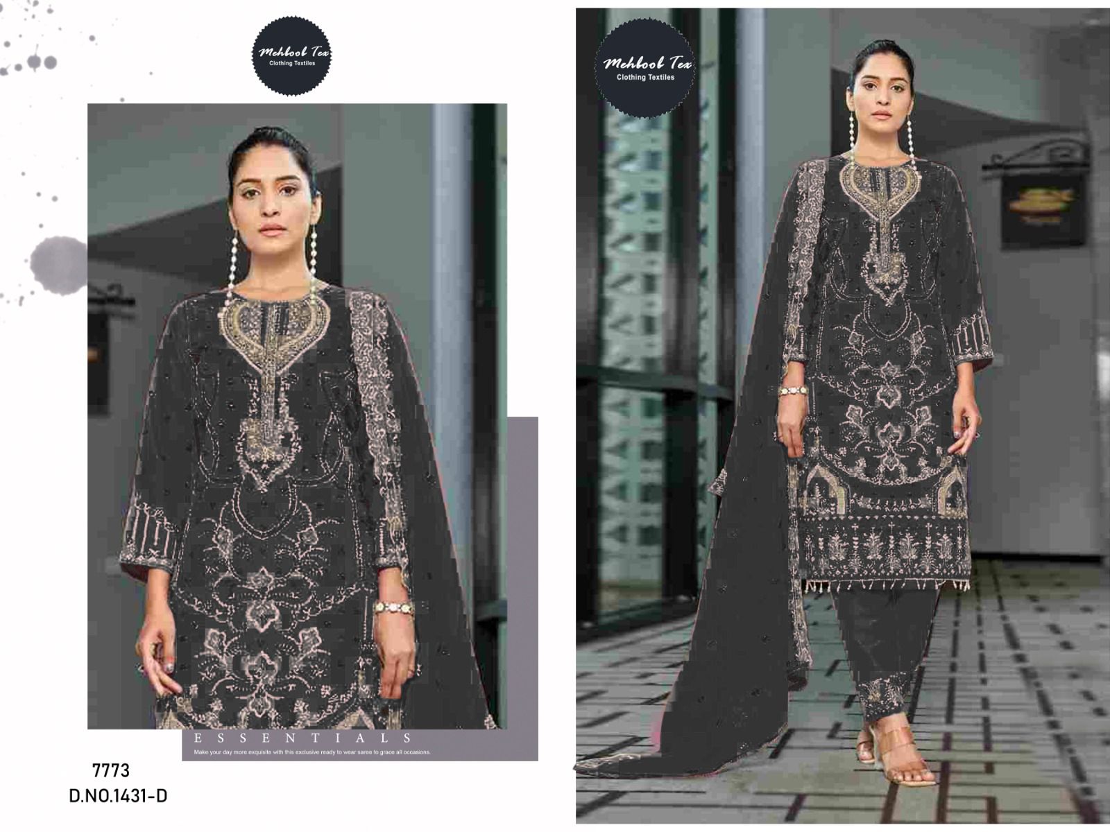 1431D Mehboob Tex Embroidery Pakistani Salwar Suits