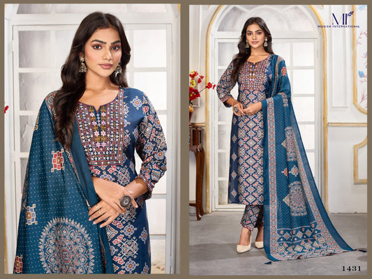 1431 Gori Vol 1 Moksh Premium Chanderi Readymade Suits