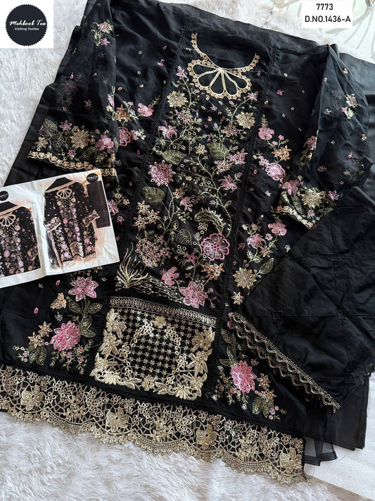 1436-A Mehboob Tex Embroidery Pakistani Salwar Suits