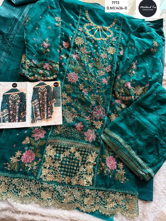 1436-D Mehboob Tex Embroidery Pakistani Salwar Suits