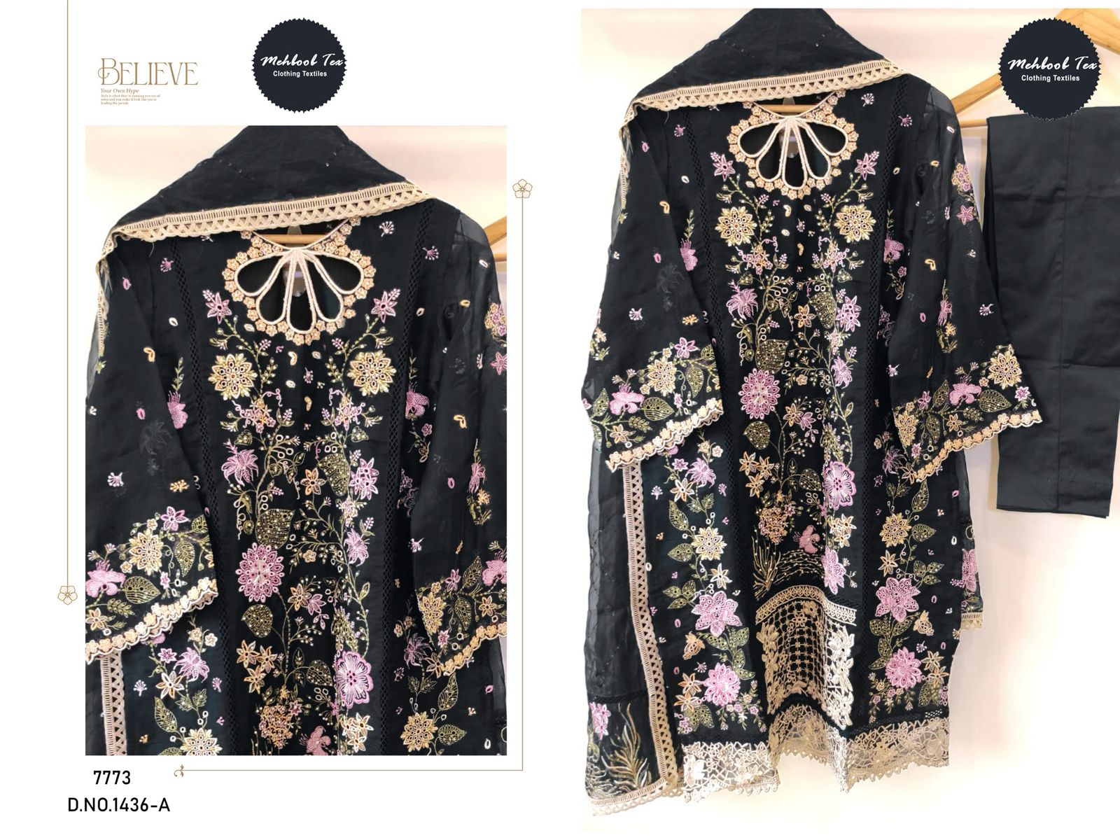 1436A Mehboob Tex Handwork Pakistani Salwar Suits