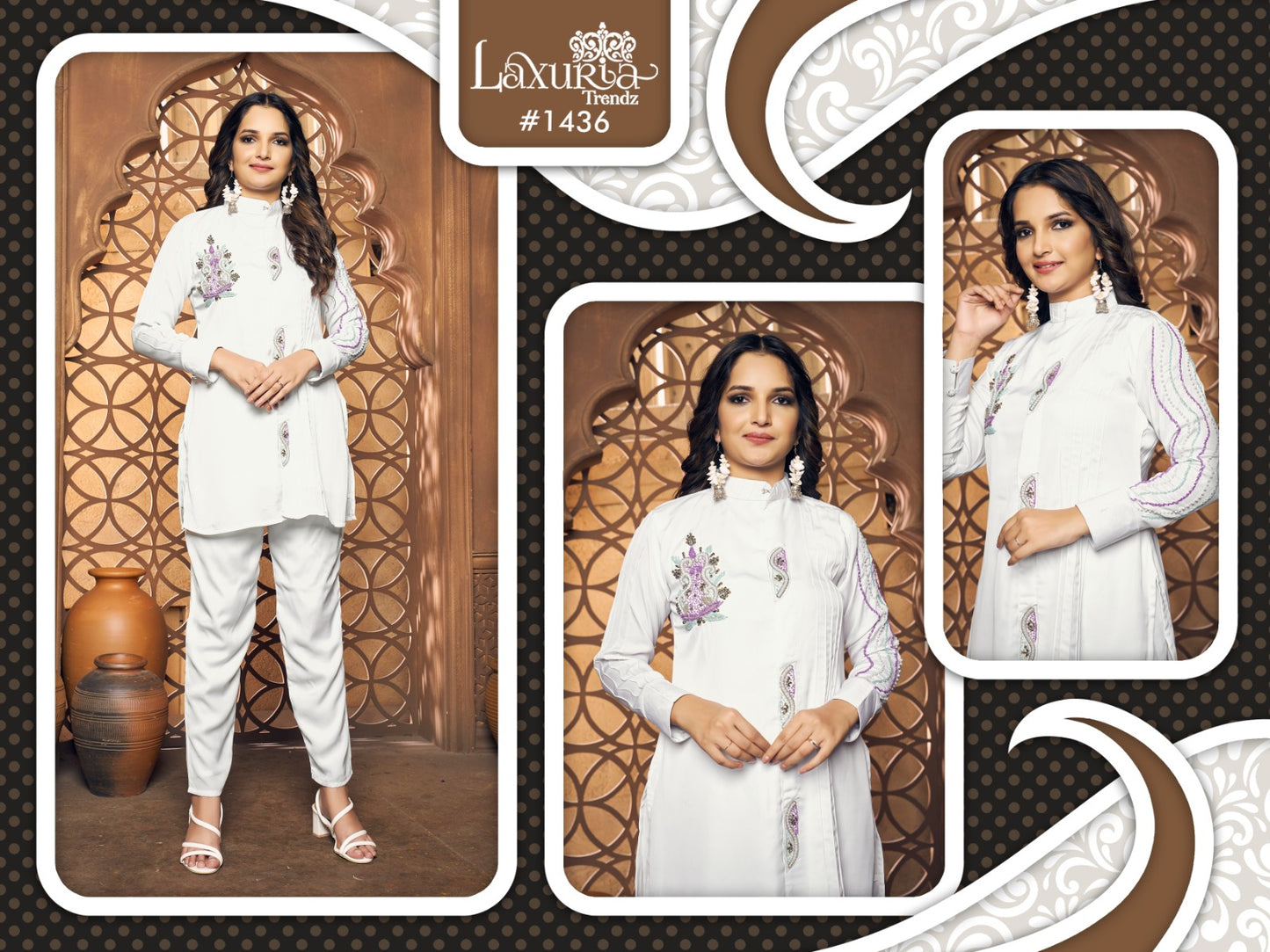 1436 Laxuria Trendz Handwork Co Ord Set