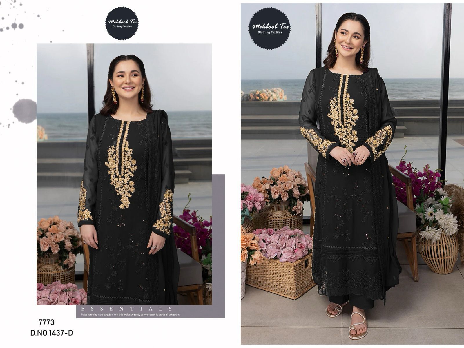 1437D Mehboob Tex Georgette Pakistani Salwar Suits