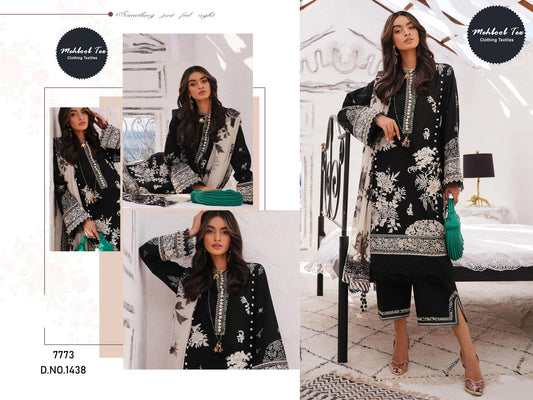 1438 Mehboob Tex Embroidery Work Pakistani Patch Suits