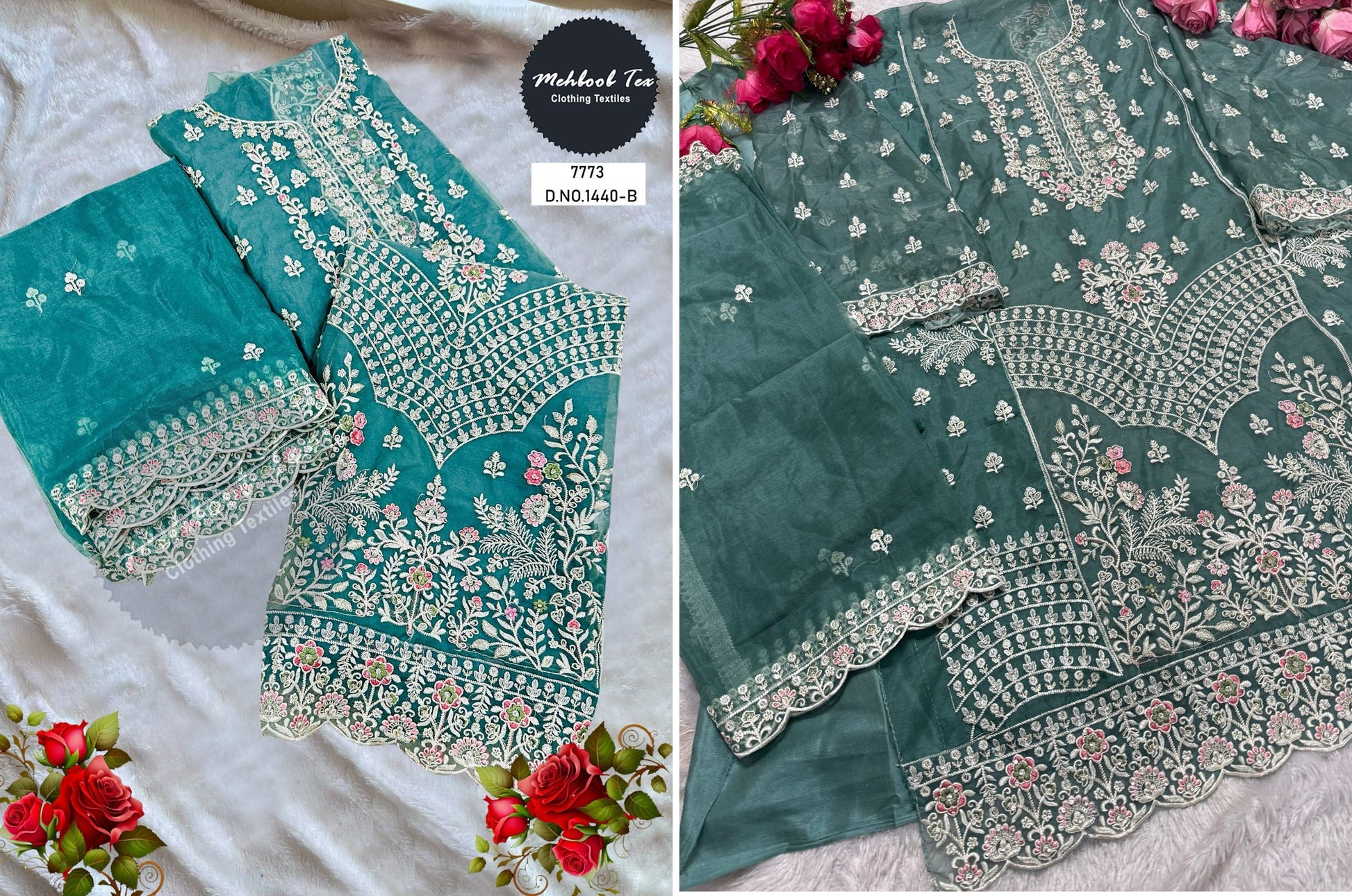 1440B Mehboob Tex Handwork Pakistani Salwar Suits