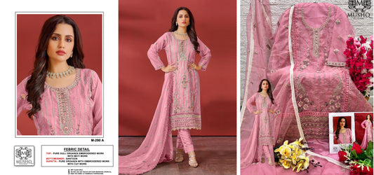 M-290A Mushq Pakistani Salwar Suits