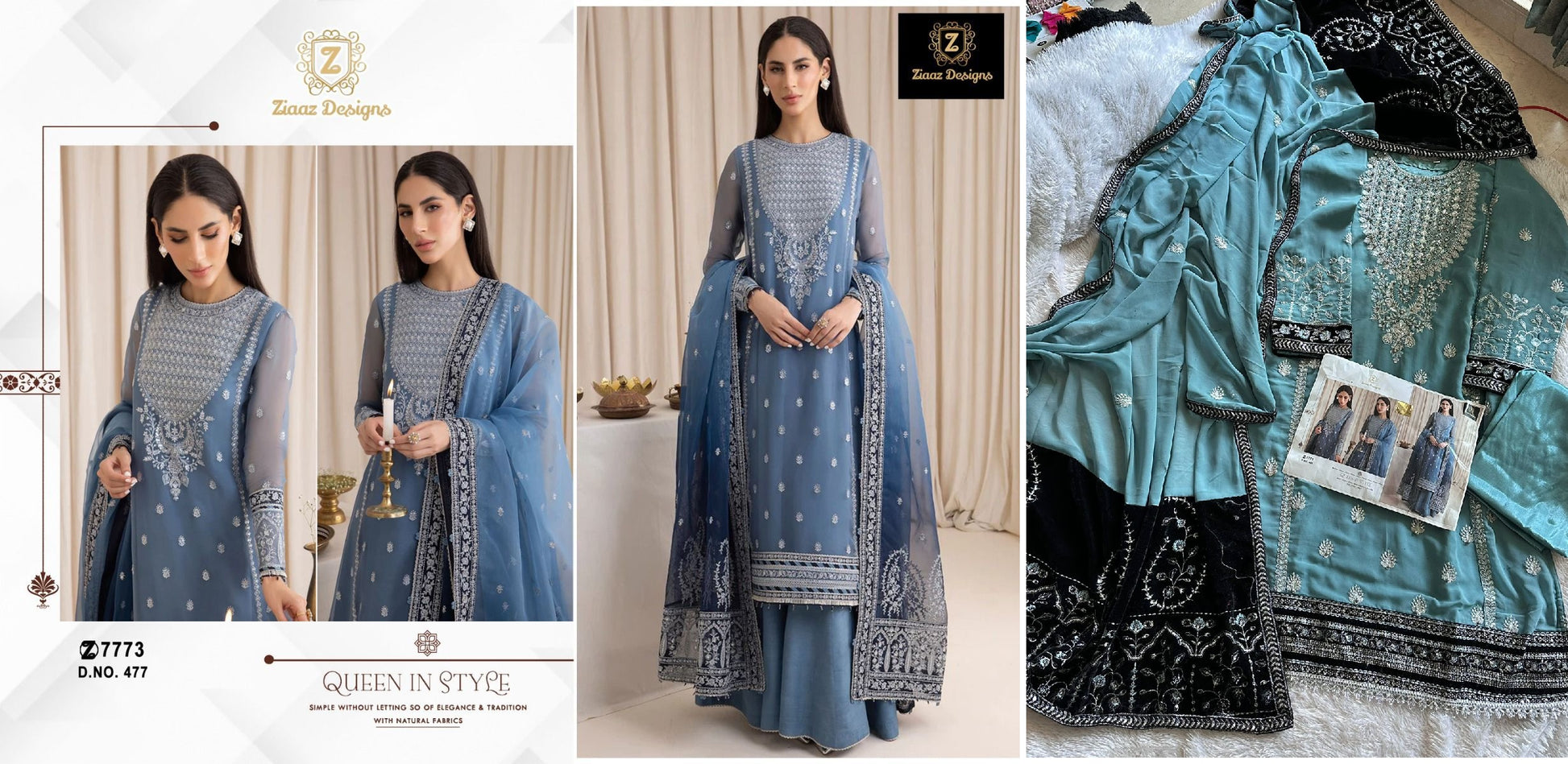 477 Ziaaz Designs Pakistani Salwar Suits