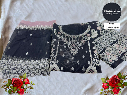 1442H Mehboob Tex Embroidery Work Pakistani Salwar Suits