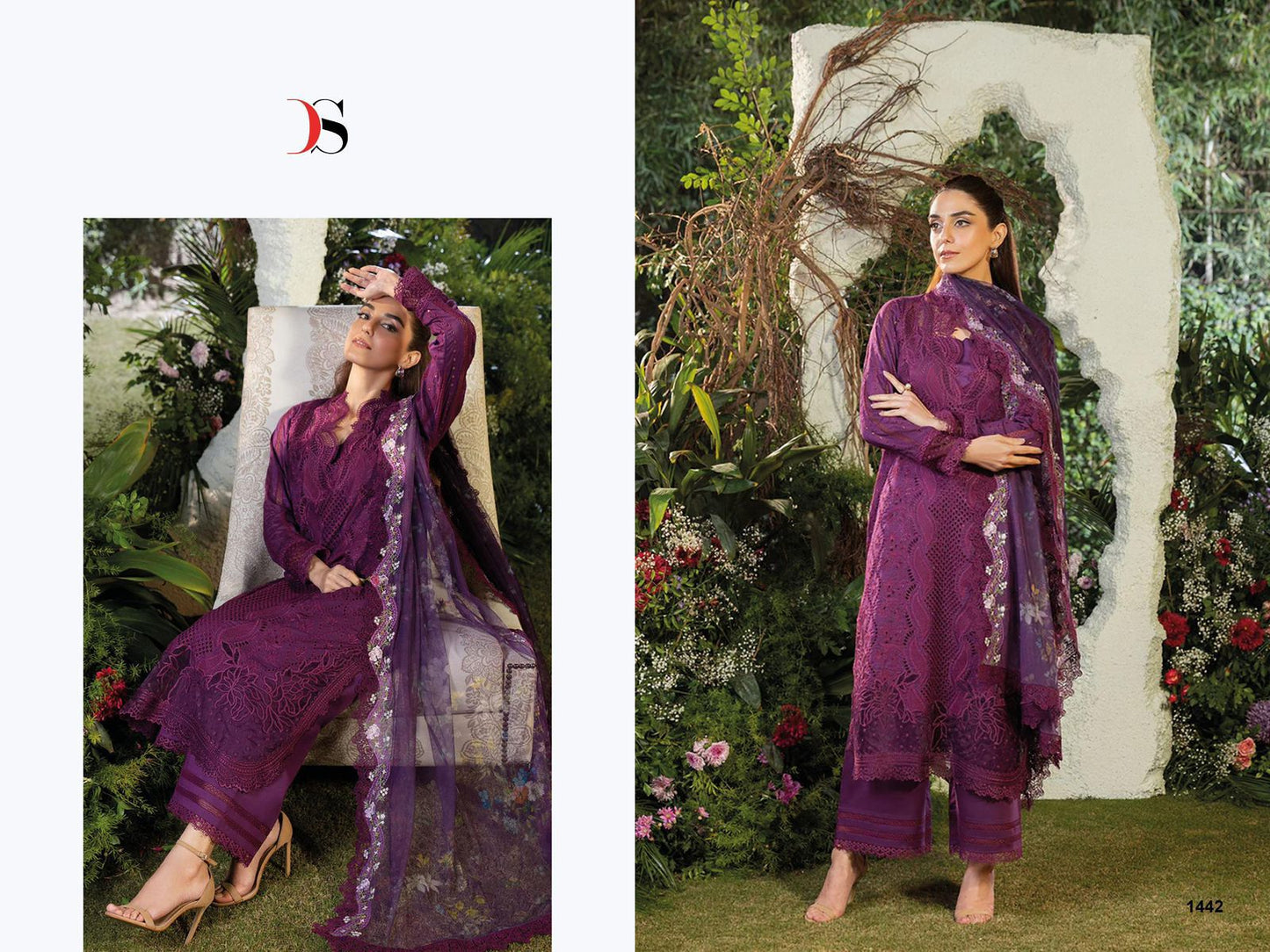 1442 Sobia Nazir Luxury Lawn 25-3 Deepsy Pure Cotton Pakistani Salwar Suits