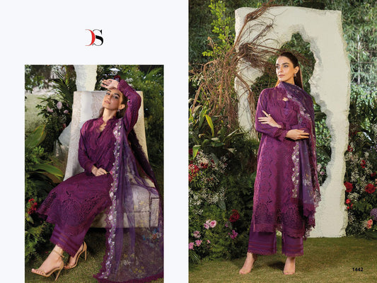 1442 Sobia Nazir Luxury Lawn 25-3 Deepsy Pure Cotton Pakistani Salwar Suits