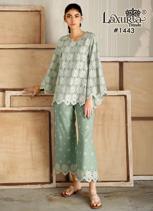 1443 Pista Laxuria Trendz Jam Satin Co Ord Set