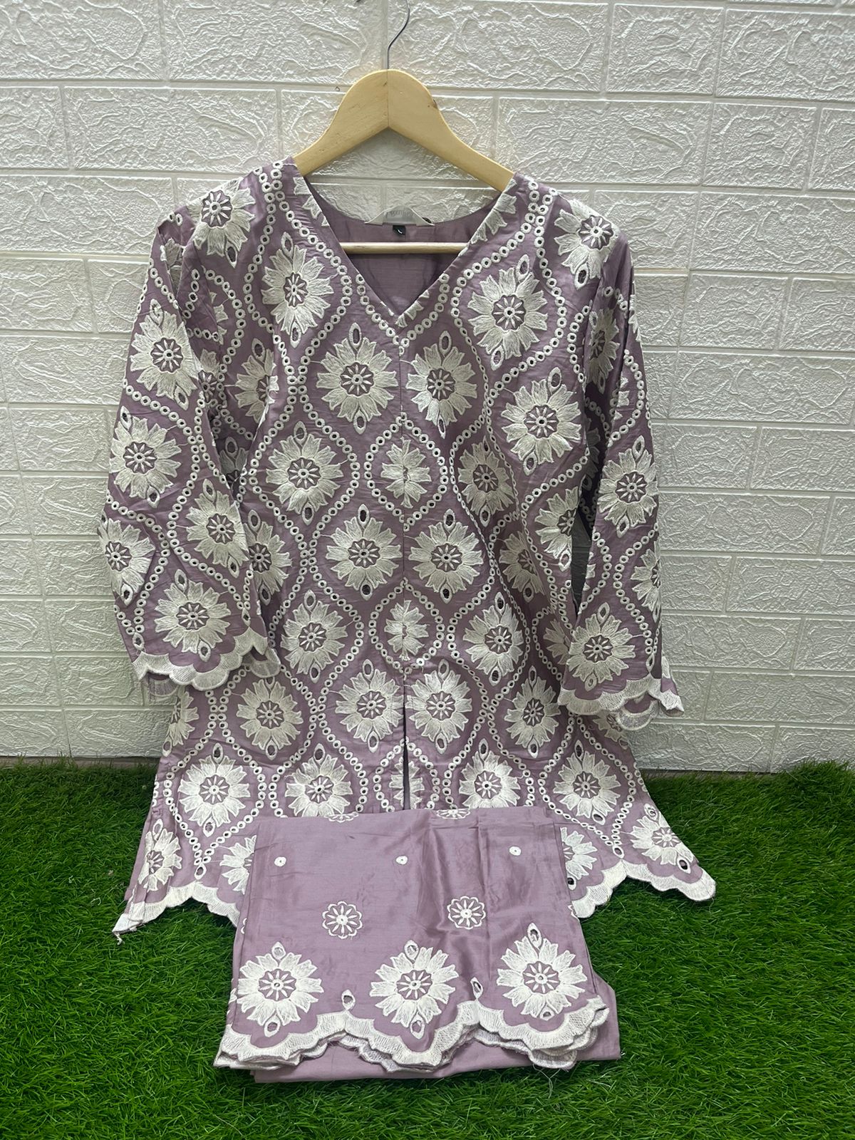 1443 Violet Laxuria Trendz Jam Satin Co Ord Set
