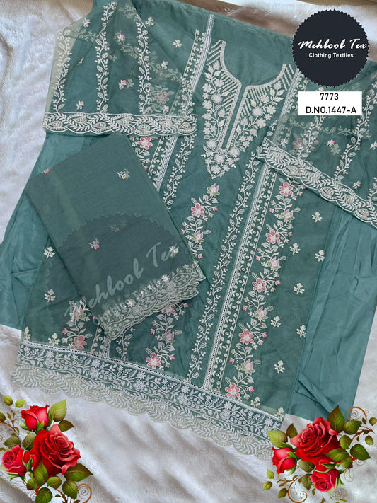 1447-A Mehboob Tex Embroidery Pakistani Salwar Suits