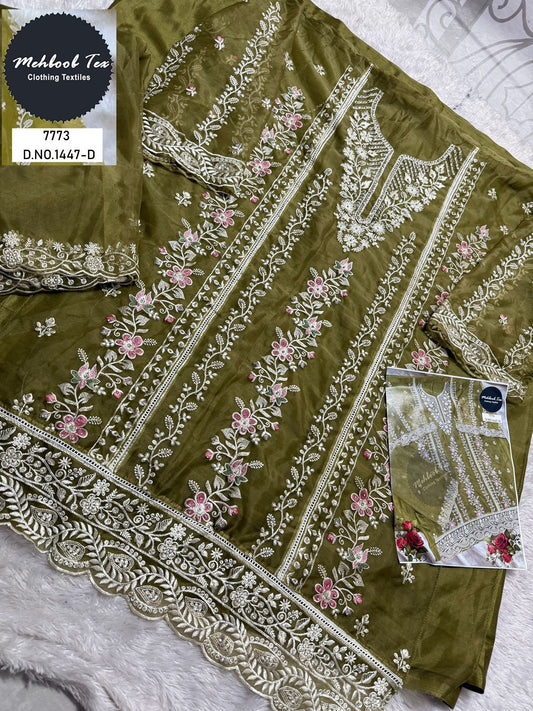1447-D Mehboob Tex Embroidery Pakistani Salwar Suits