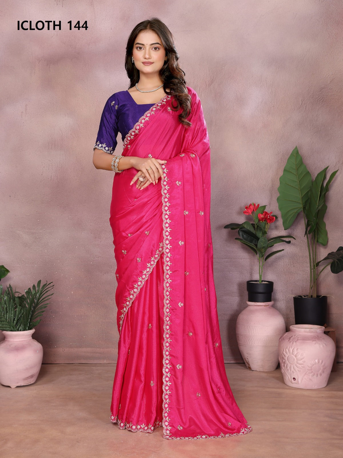 144 Icloth Vol 4 Prima Chinon Sarees