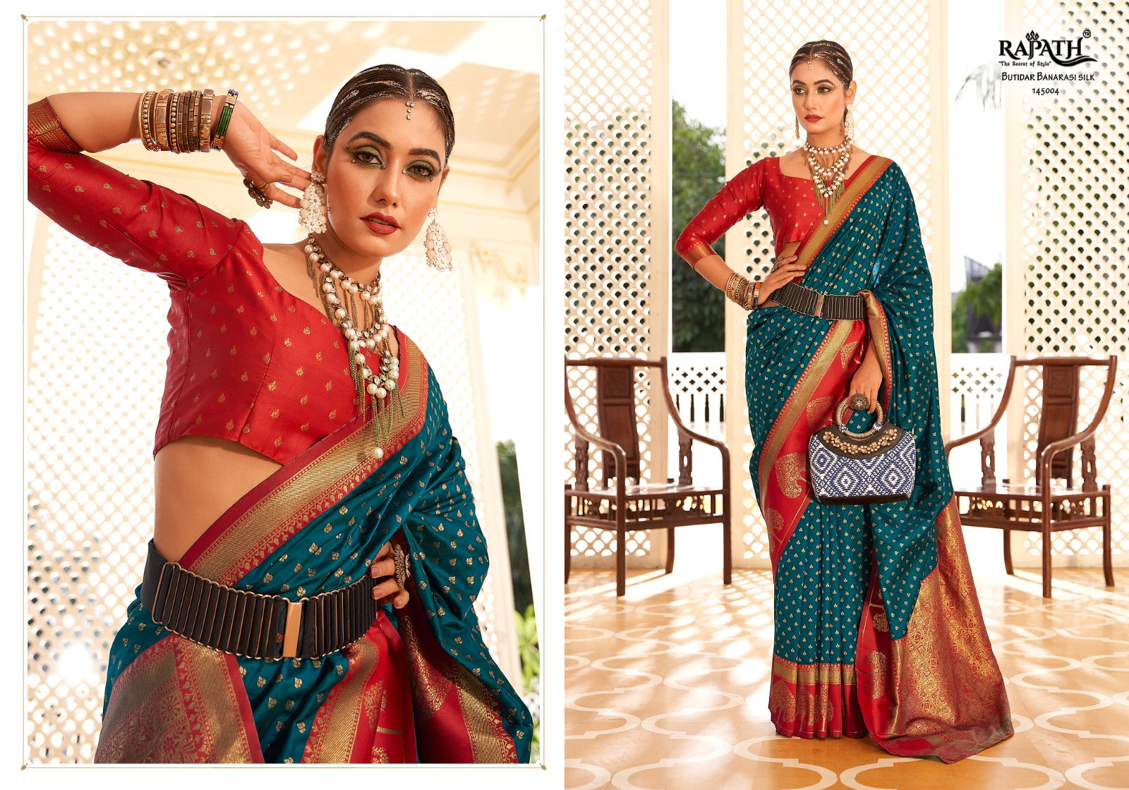 145004 Vrishabha Rajpath Banarasi Sarees