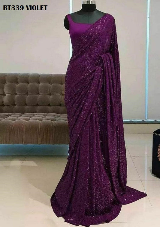 339 Violet Bt Sarees