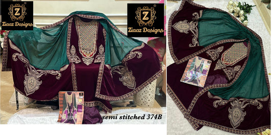 374B Ziaaz Designs Pakistani Salwar Suits