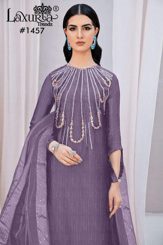 1457 Lilac Laxuria Trendz Burberry Pakistani Readymade Suits