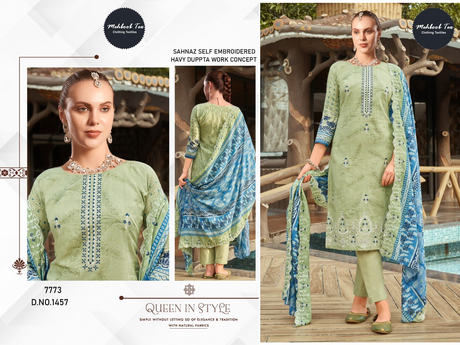 1457 Mehboob Tex Cotton Pakistani Salwar Suits