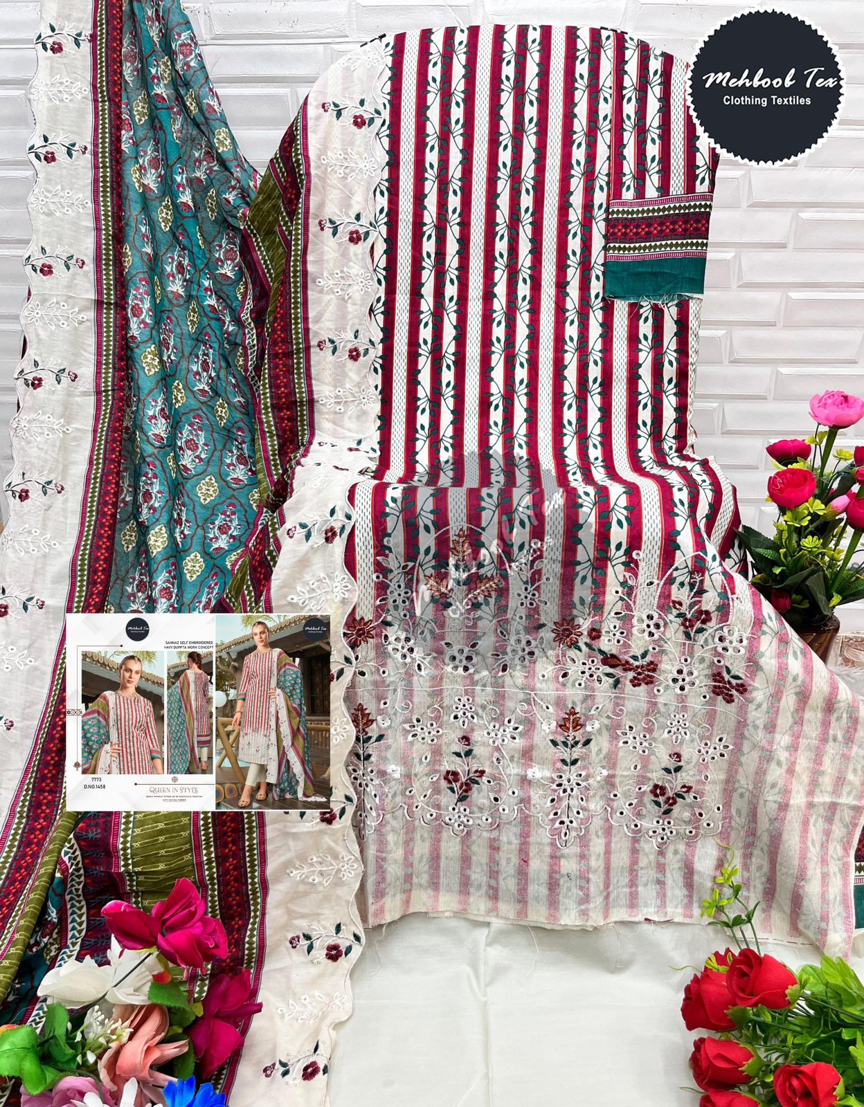 1458 Mehboob Tex Cotton Pakistani Salwar Suits