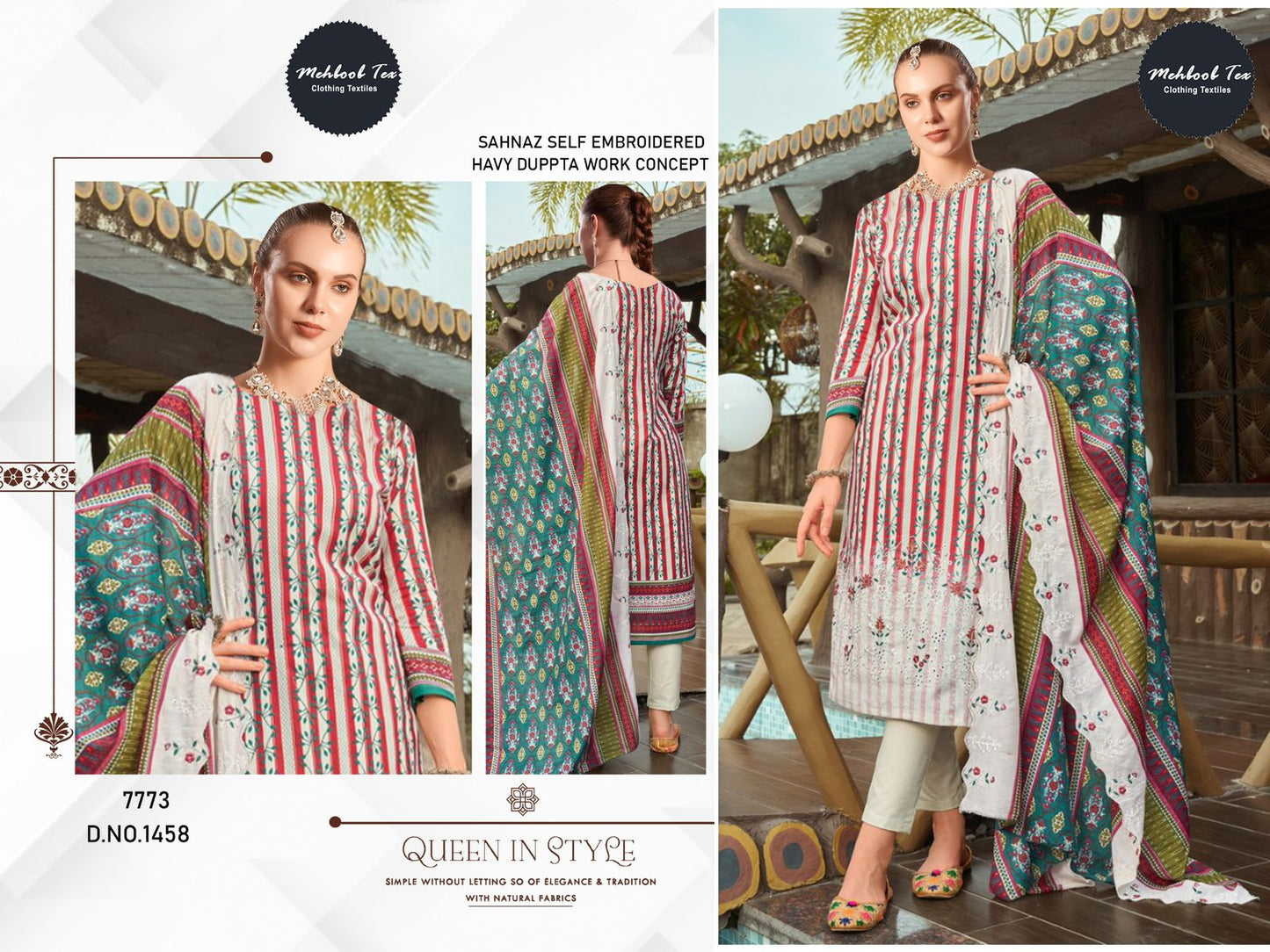 1458 Mehboob Tex Cotton Pakistani Salwar Suits