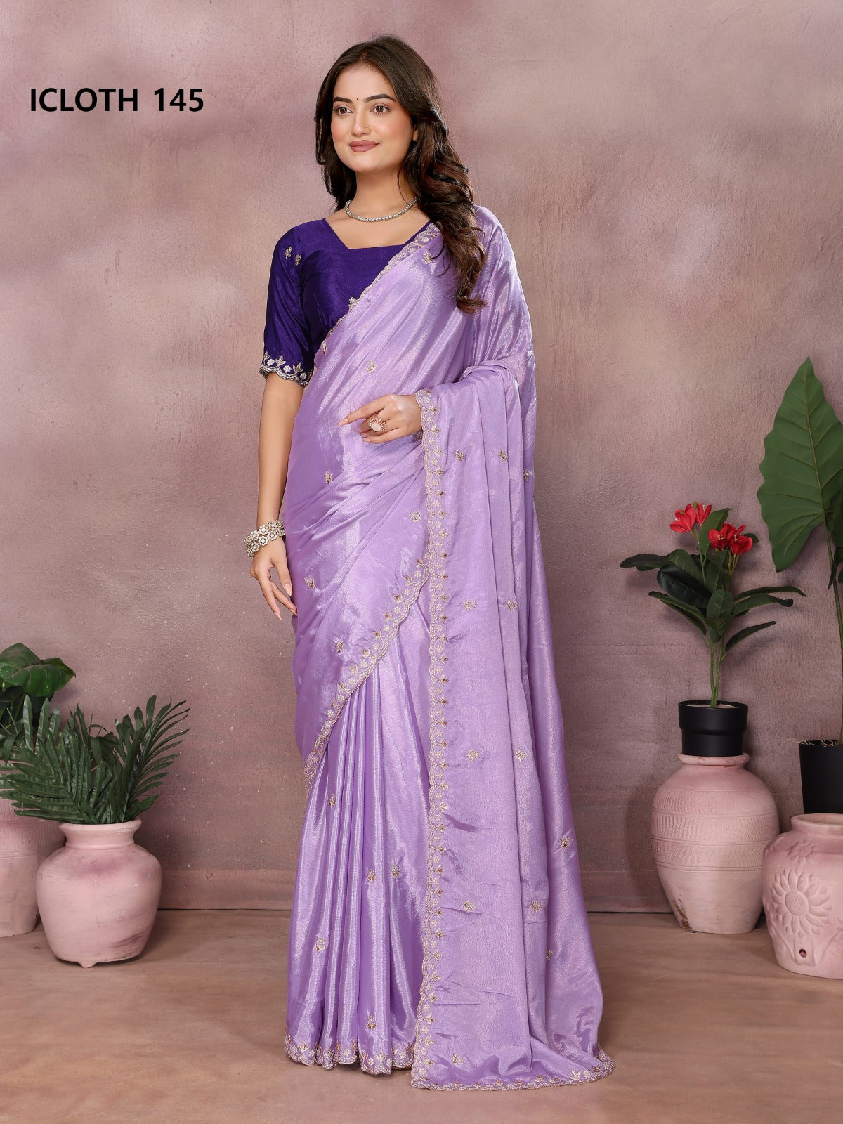 145 Icloth Vol 4 Prima Chinon Sarees