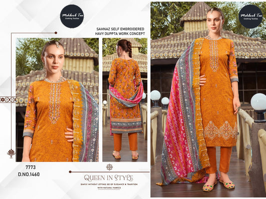 1460 Yellow Mehboob Tex Cotton Pakistani Salwar Suits