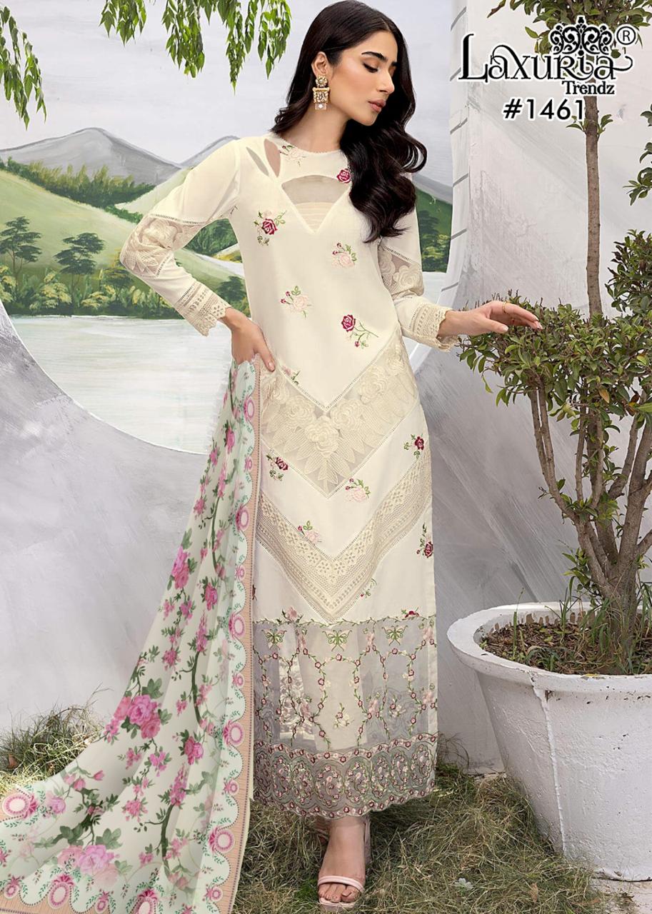 1461 Laxuria Trendz Fox Georgette Pakistani Readymade Suits