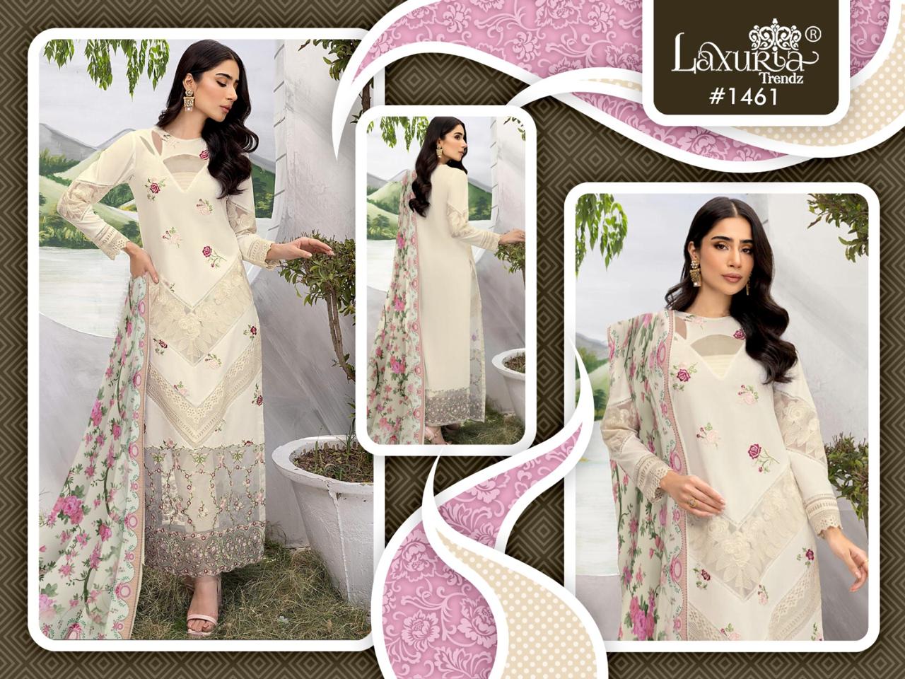1461 Laxuria Trendz Fox Georgette Pakistani Readymade Suits