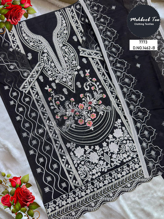 1462-B Mehboob Tex Organza Pakistani Salwar Suits