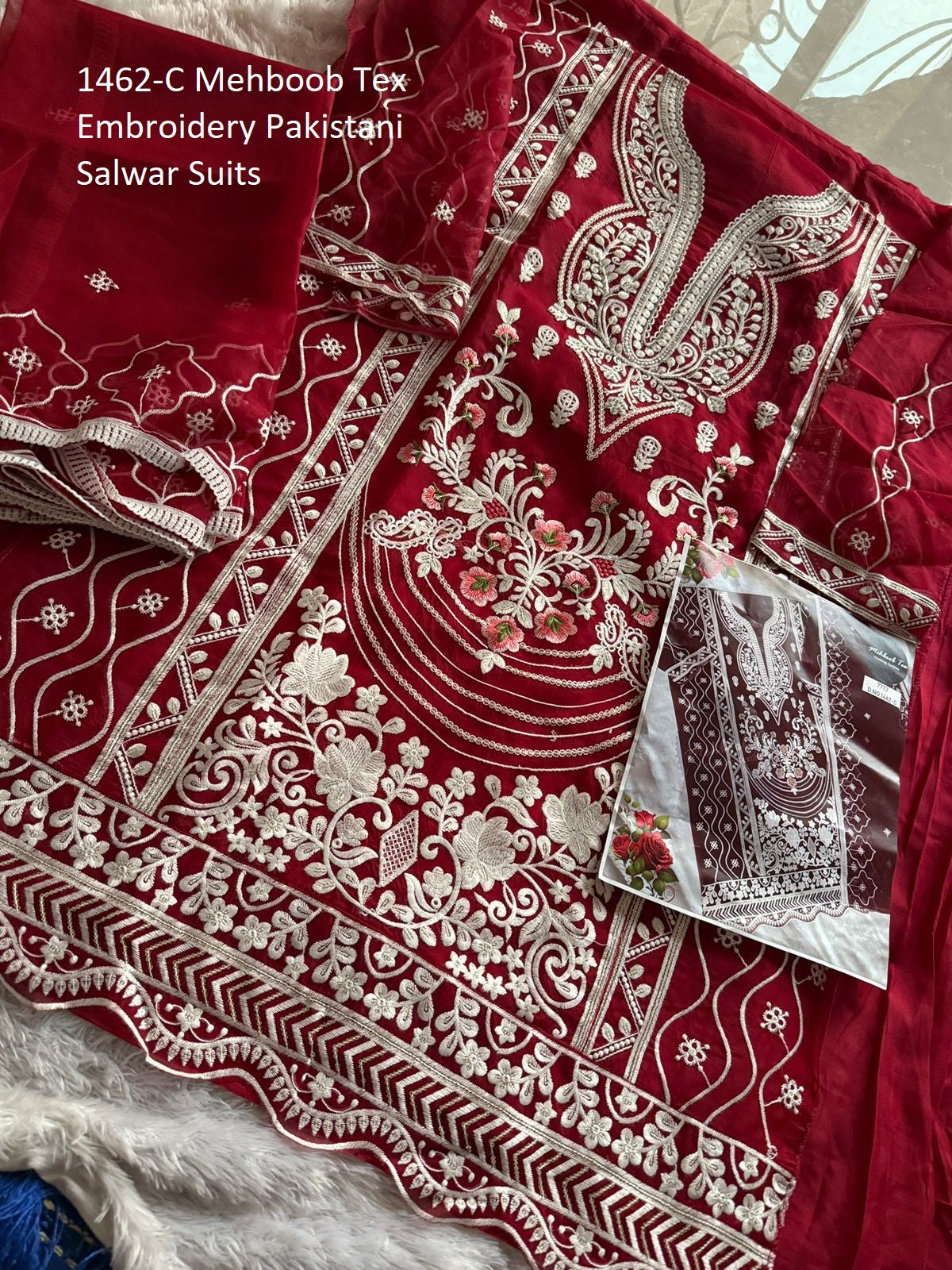 1462-C Mehboob Tex Embroidery Pakistani Salwar Suits