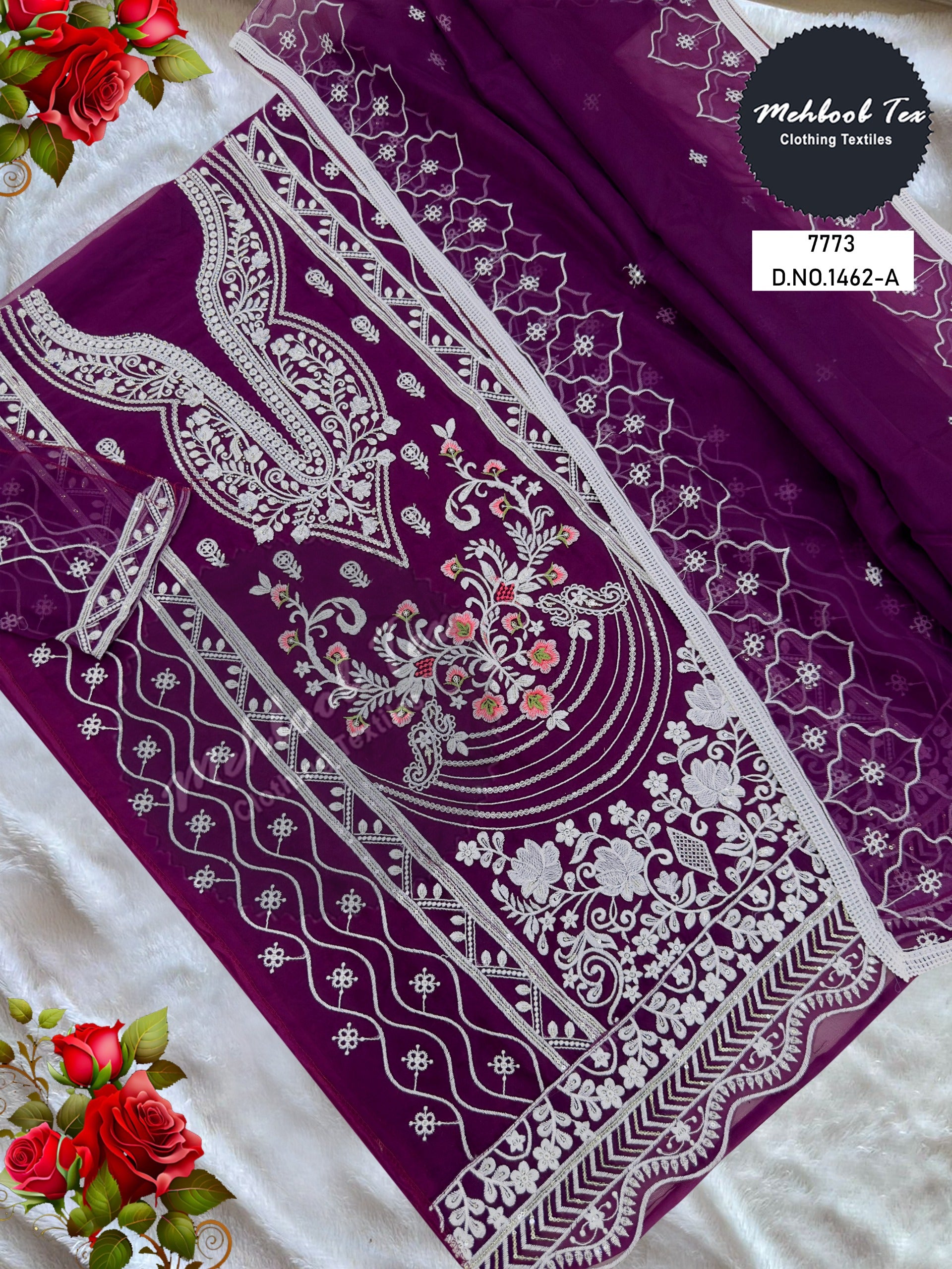 1462A Mehboob Tex Handwork Pakistani Salwar Suits