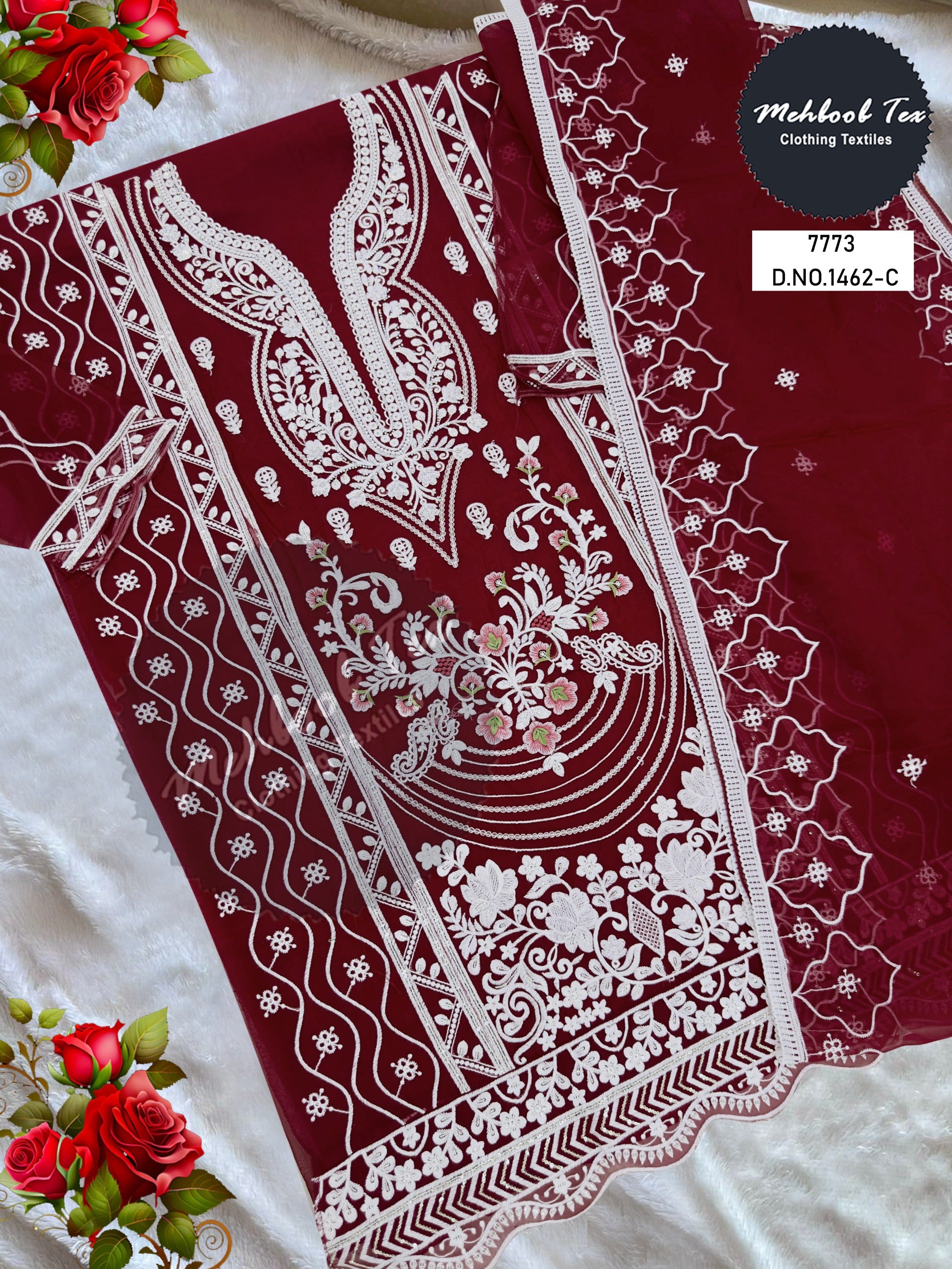 1462C Mehboob Tex Handwork Pakistani Salwar Suits