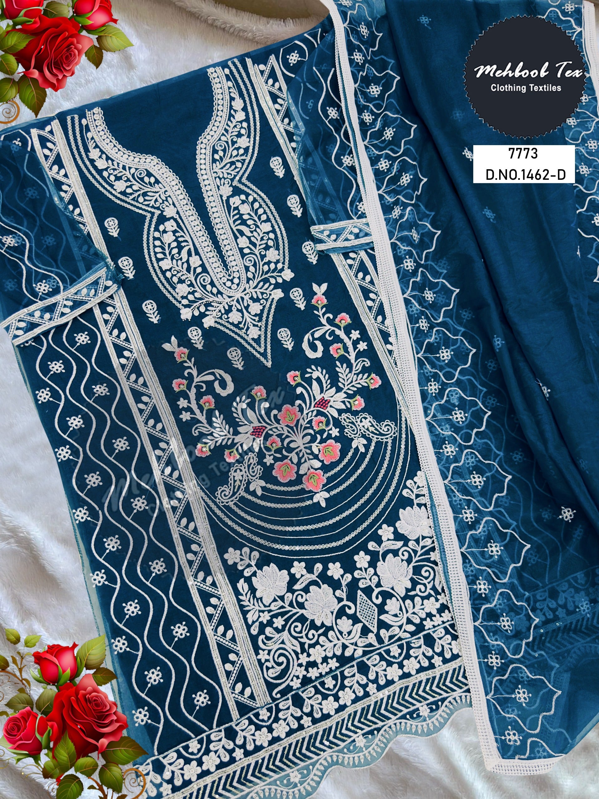 1462D Mehboob Tex Handwork Pakistani Salwar Suits