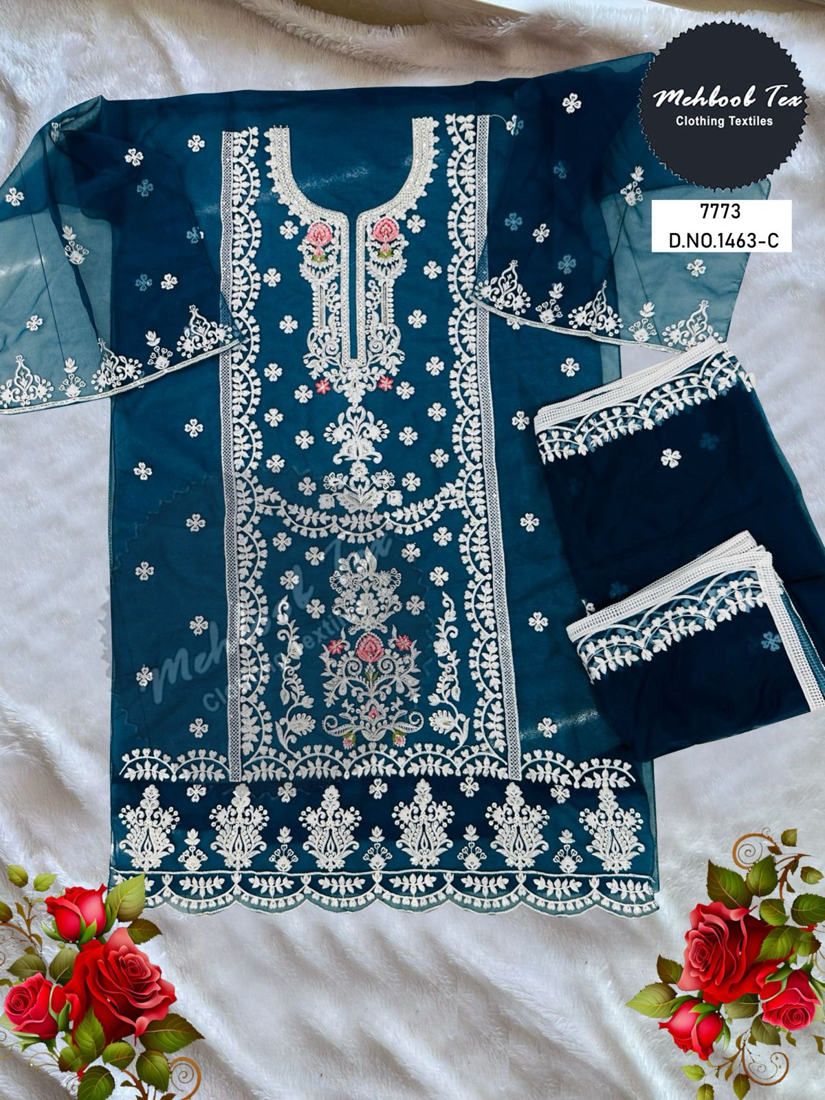 1463C Mehboob Tex Embroidery Work Pakistani Salwar Suits