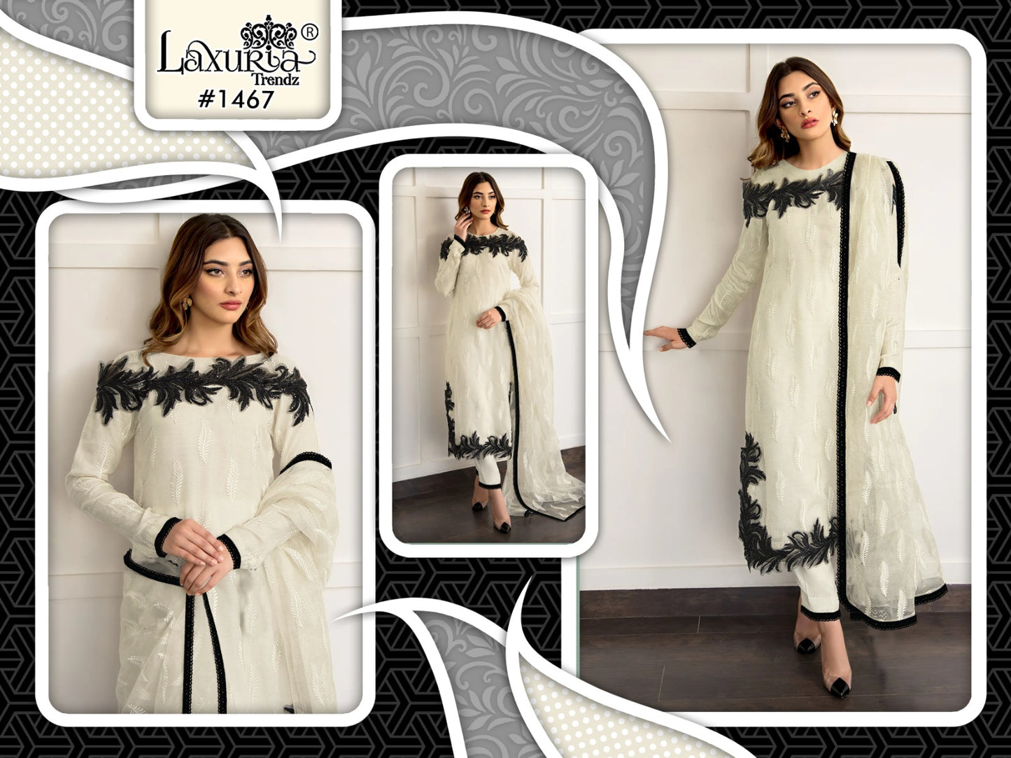 1467 Laxuria Trendz Embroidery Pakistani Salwar Suits