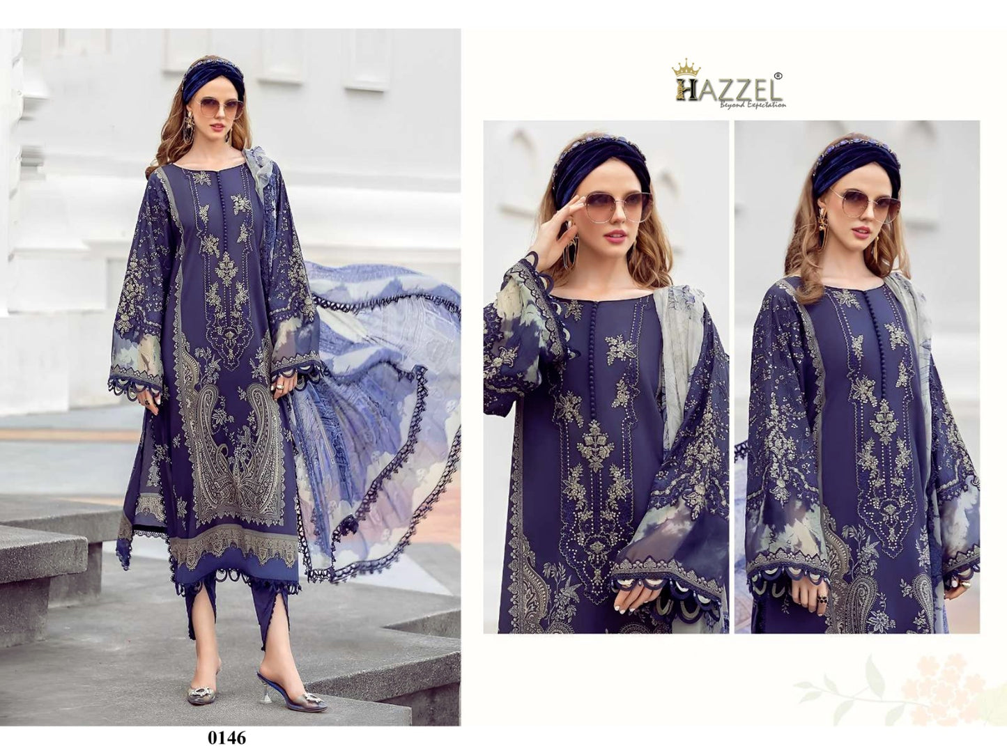 146 Hazzel Embroidered Pakistani Salwar Suits