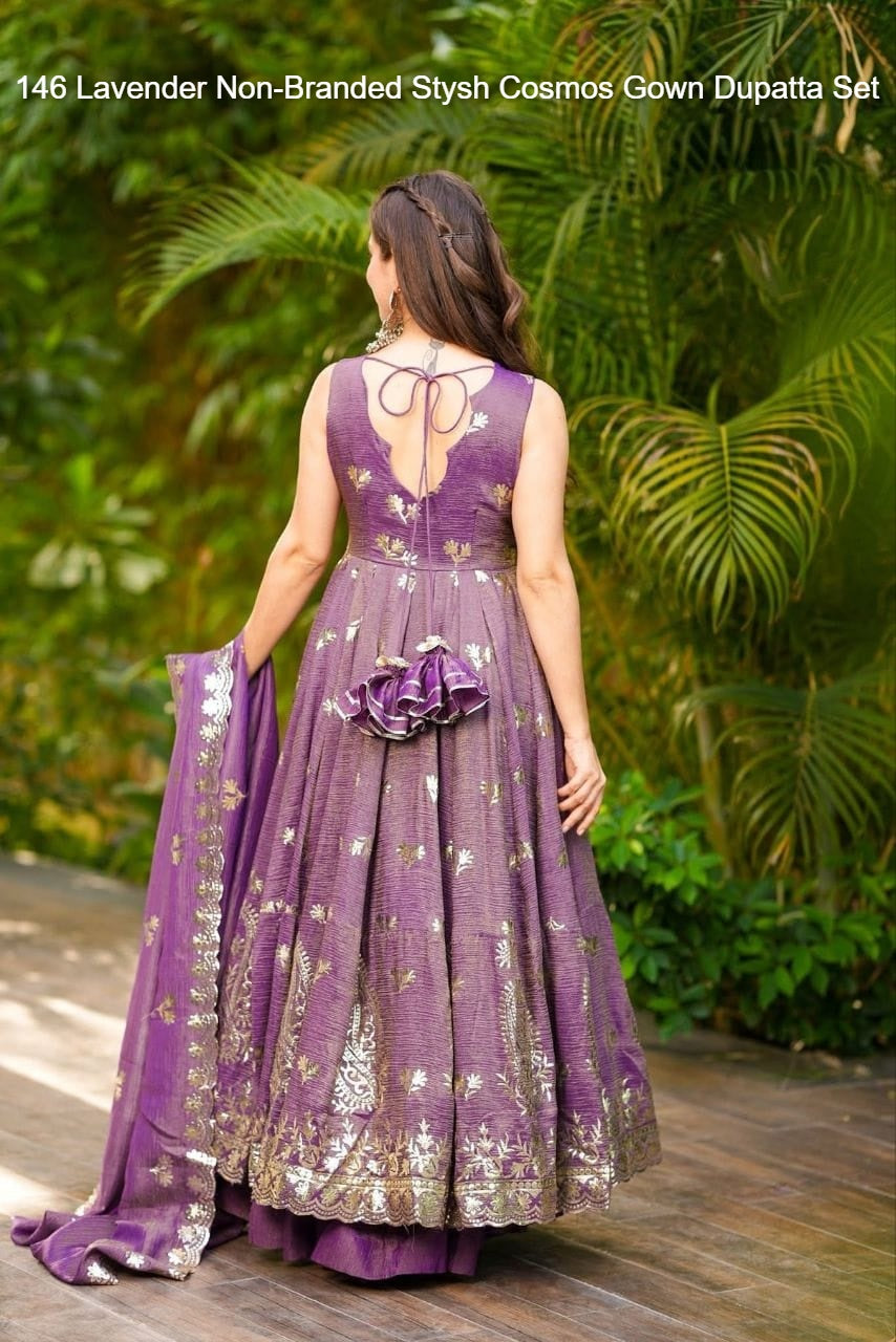 146 Lavender Non-Branded Stysh Cosmos Gown Dupatta Set