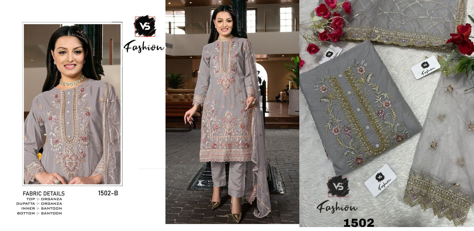 1502 B Vs Fashion Pakistani Salwar Suits